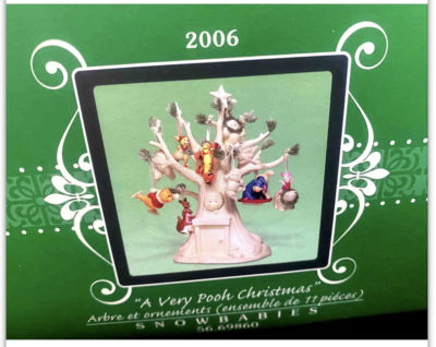 Snowbabies Dept 56 A Very Pooh Christmas Rare Disney Tree & Ornament Set 2006