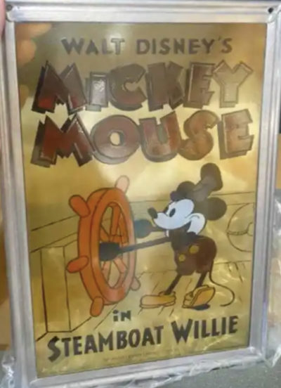 Disney Steamboat Willie Stained Glass 70th Anniversary Limited Edition 248/1928