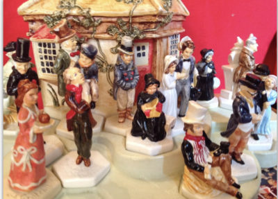 Rare Vtg Sebastian Miniatures Set Charles Dickens Family Christmas Carol 16p Lot - Image 8