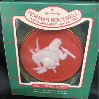 Set Of 9 Vintage Hallmark Norman Rockwell Ornament Collection Cameo 1980-1988 - Image 9