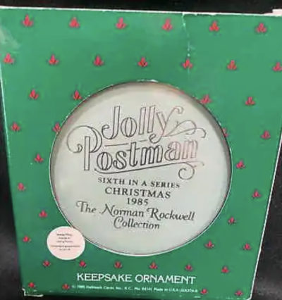 Set Of 9 Vintage Hallmark Norman Rockwell Ornament Collection Cameo 1980-1988 - Image 10