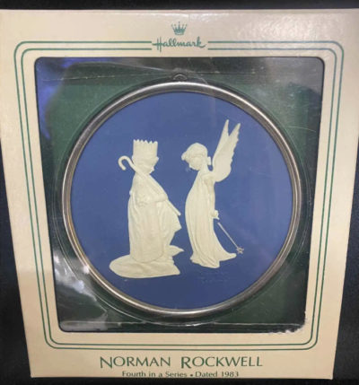 Set Of 9 Vintage Hallmark Norman Rockwell Ornament Collection Cameo 1980-1988 - Image 2
