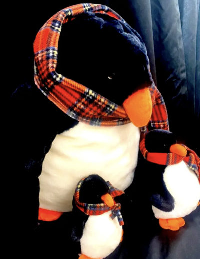 Vintage Russ Berrie Lot/3   Huge Plush Penguin Toy Stuffed Animal Family W/ Tags - Image 3