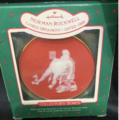 Set Of 9 Vintage Hallmark Norman Rockwell Ornament Collection Cameo 1980-1988 - Image 8