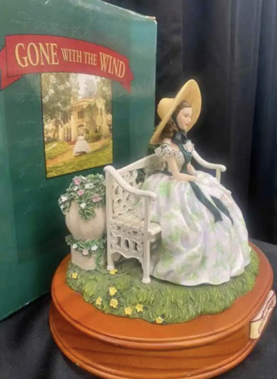 Vintage Gone With The Wind San Francisco Music Box Co. Scarlett O’hara On Bench - Image 2