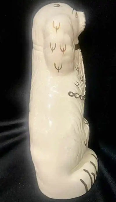 Vintage English Staffordshire Antique Ceramic Dog Figurine - Image 5