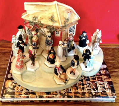 Rare Vtg Sebastian Miniatures Set Charles Dickens Family Christmas Carol 16p Lot