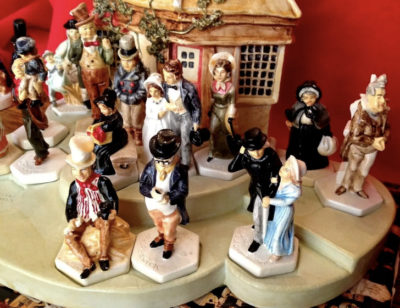 Rare Vtg Sebastian Miniatures Set Charles Dickens Family Christmas Carol 16p Lot - Image 2