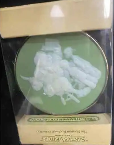 Set Of 9 Vintage Hallmark Norman Rockwell Ornament Collection Cameo 1980-1988 - Image 5