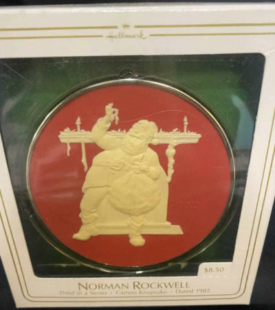 Set Of 9 Vintage Hallmark Norman Rockwell Ornament Collection Cameo 1980-1988 - Image 12