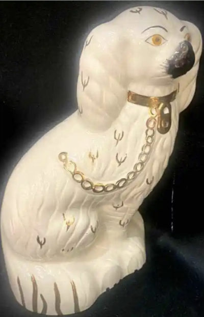 Vintage English Staffordshire Antique Ceramic Dog Figurine - Image 6