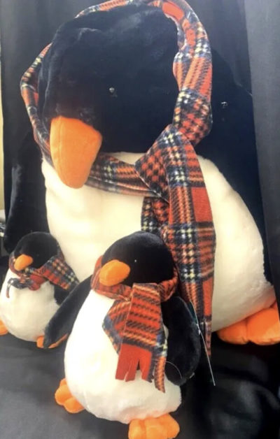 Vintage Russ Berrie Lot/3   Huge Plush Penguin Toy Stuffed Animal Family W/ Tags - Image 2