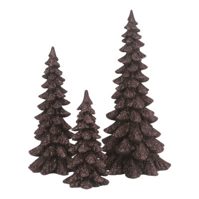 Dept 56 Brown Holiday Trees Village Accessories 4047560