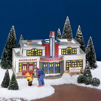 Dept 56 Reindeer Bus Station Original Snow Village 54874
