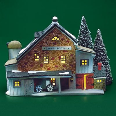 Dept 56 Jannes Mullet Amish Barn New England Village 59447