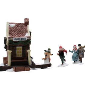 Dept 56 Childe Pond & Skaters Dickens Village 59030