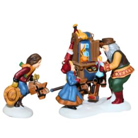 Dept 56 Christmas Bazaar toy Vendor & Cart New England Village 56597