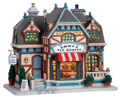 Lemax Village Emma's Tea Shoppe Lighted Building 05019