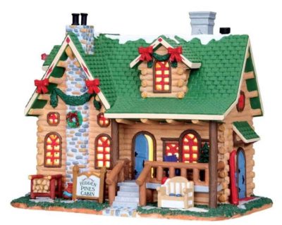 Lemax Village Hidden Pines Cabin Lighted Building 05021