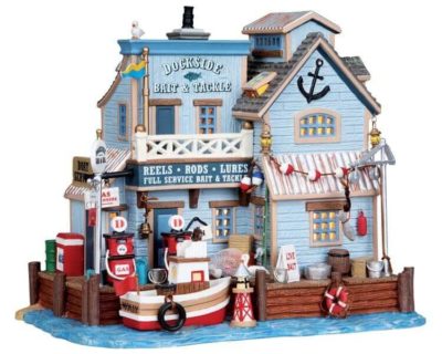 Lemax Village Dockside Bait & Tackle Lighted Building 05030