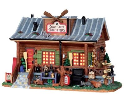 Lemax Village Cedar Creek Outfitters Lighted Building 05040