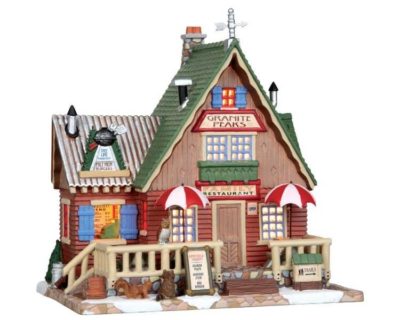 Lemax Village Granite Peaks Family Restaurant Lighted Building 05057