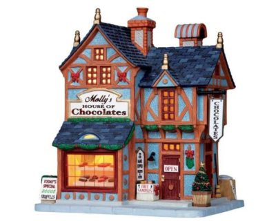 Lemax Village Molly's House Of Chocolates Lighted Building 05092