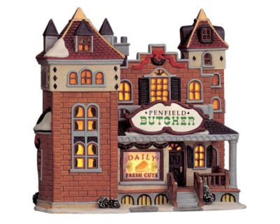 Lemax Village Penfield Butcher Lighted Building 05455