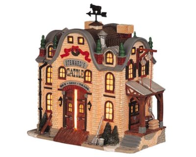 Lemax Village Steward's Cattle Dealer Lighted Building 05457