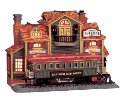 Lemax Village The Parlour Car Lighted Building 05470