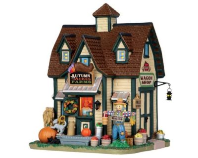 Lemax Village Autumn Acres Farms Lighted Building 15196