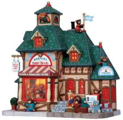Lemax Village Bernie's Teddy Bears Lighted Building 15215