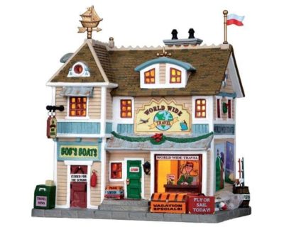 Lemax Village World Wide Travel Lighted Building 15229