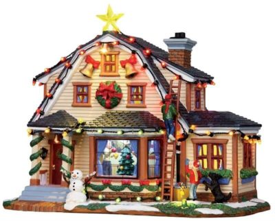 Lemax Village Decorating The House Lighted Building 15247