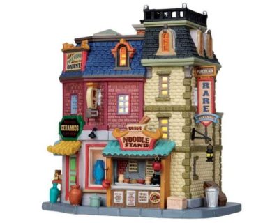 Lemax Village Oriental Ceramics Gift Shop Lighted Building 15250