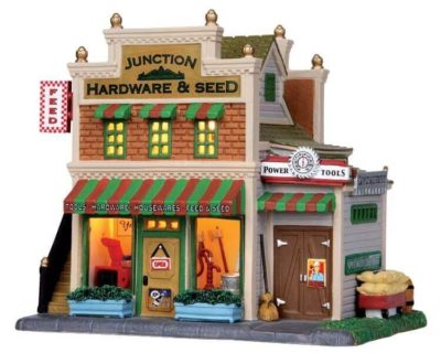 Lemax Village Junction Hardware & Seed Lighted Building 15266