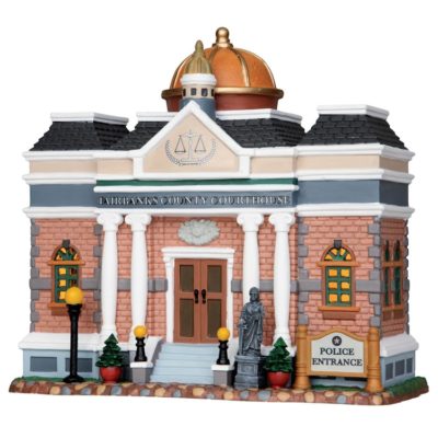 Lemax Village Fairbanks County Court House Lighted Building 15285