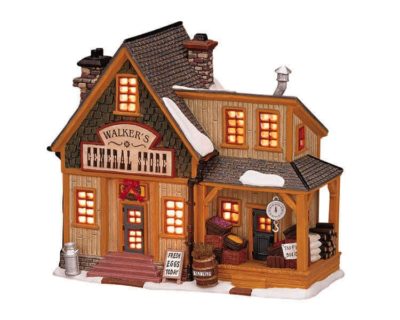 Lemax Village Walker's General Store Lighted Building 15544