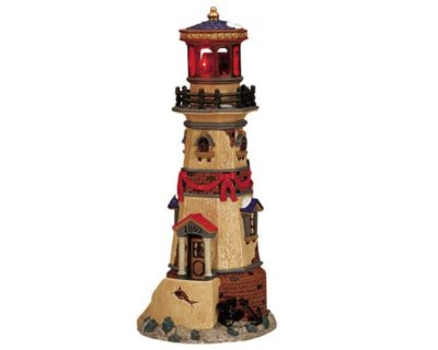 Lemax Village Coral Isthmus Lighthouse Lighted Building 15573