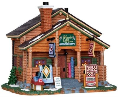 Lemax Village Hearth & Home Quilt Shoppe Lighted Building 25364