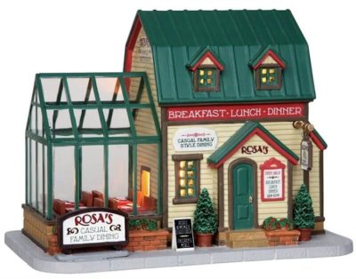 Lemax Village Rosa's Family Restaurant Lighted Building 25380