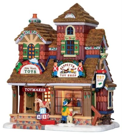 Lemax Village Geppetto's Toy Shop Lighted Building 25390