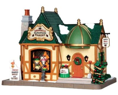 Lemax Village Kringel's European Bakery Lighted Building 35509