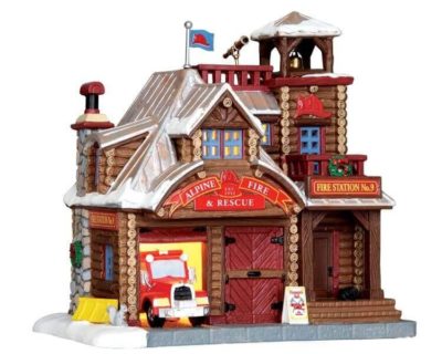 Lemax Village Alpine Fire Station Lighted Building 35529