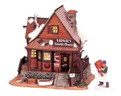 Lemax Village Virgil's Smoke House Lighted Building 35803