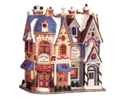 Lemax Village Coiffures By Daphne & Andrea's Photography Lighted Building 35844