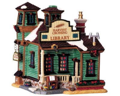 Lemax Village Harvest Crossing Library Lighted Building 45062