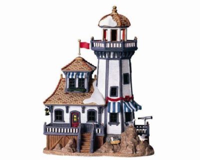 Lemax Village Bird Rock Lighthouse Lighted Building 45082