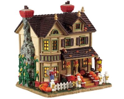 Lemax Village Fall Comes Home Lighted Building 55211