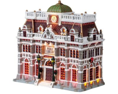 Lemax Village Public Library Lighted Building 55231